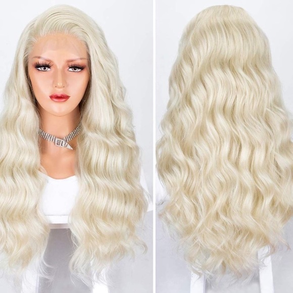 ✨22” PALE BLONDE WAVY LACE FRONT WIG? *NWT* main image 6